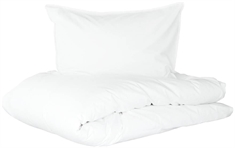 Hvidt sengetøj dobbeltdyne 200x200 cm - Karma - Ensfarvet sengetøj - 100% Enzymvasket bomuld - Turiform